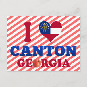 I Liebe Kanton, Georgien Postkarte