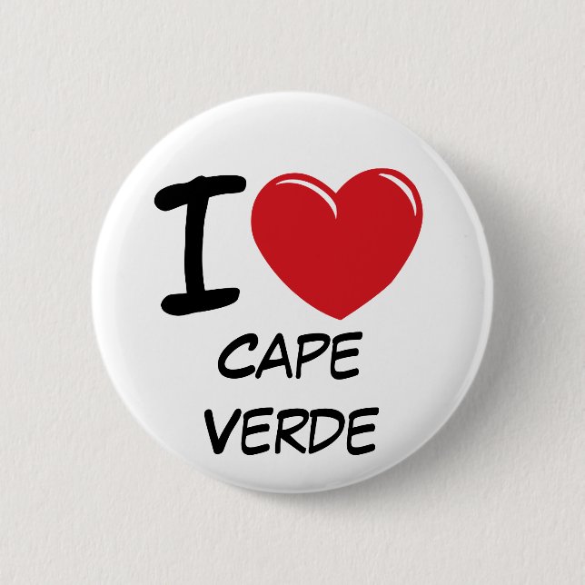 I Liebe Kap-Verde Button (Vorderseite)