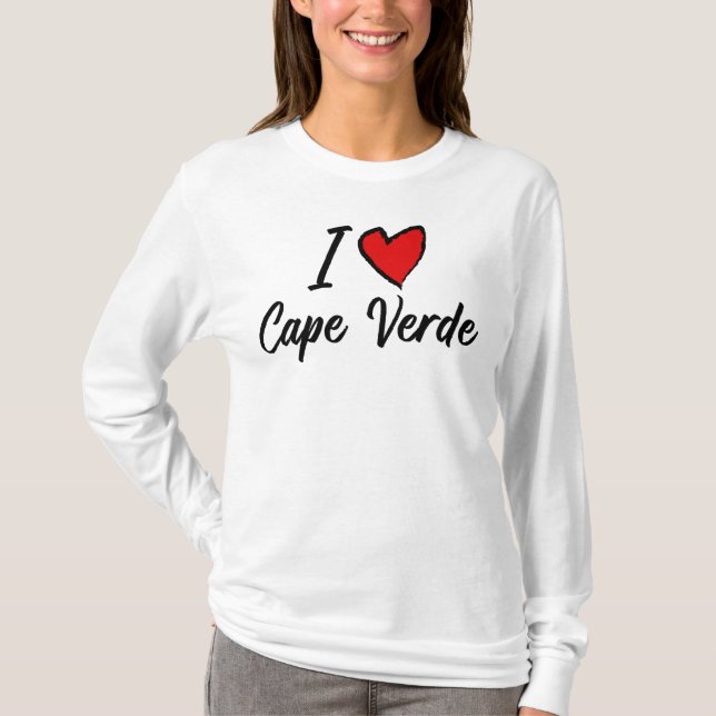 I Liebe Kap Verde Kind Herz T-Shirt (Vorderseite)