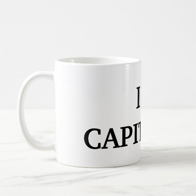 I Liebe Kapitalismus Funny Conservative Politische Kaffeetasse (Links)