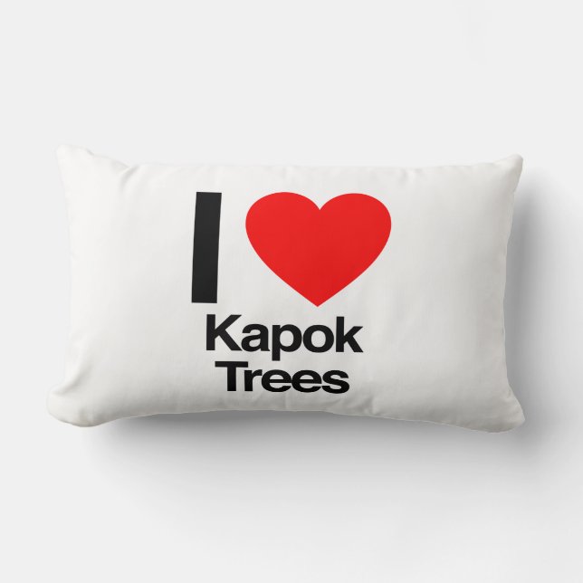 i Liebe Kapok Bäume Lendenkissen (Vorderseite)