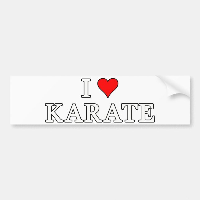 I Liebe-Karate-Autoaufkleber Autoaufkleber (Vorne)