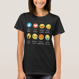 I Liebe-Karate Emoji Emoticon-Grafik-T-Shirt T-Shirt