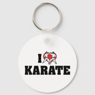 I Liebe Karate Schlüsselanhänger