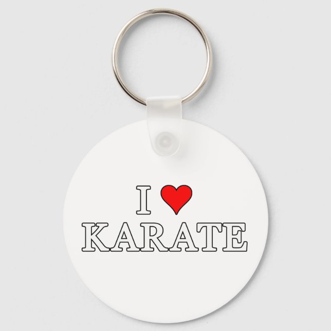 I Liebe Karate Schlüsselanhänger (Vorderseite)