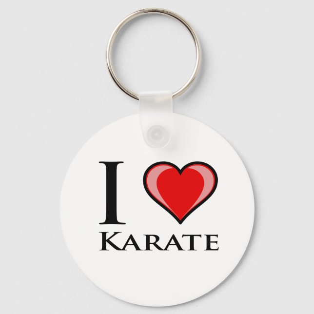 I Liebe Karate Schlüsselanhänger (Vorderseite)