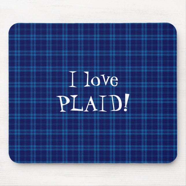 I Liebe Kariert - Royal Blue Mousepad (Vorne)