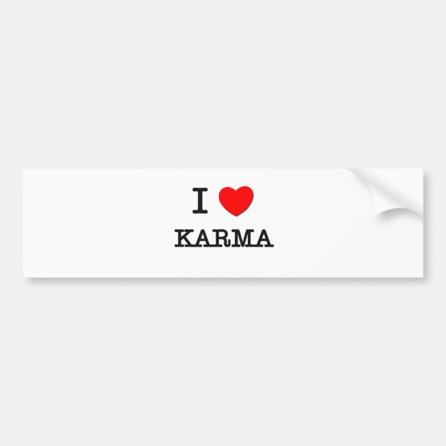I Liebe-Karma Autoaufkleber (Vorne)