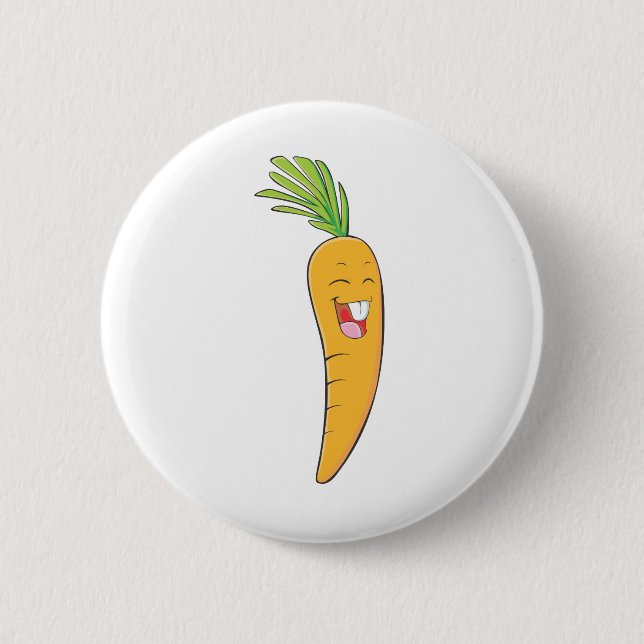 I Liebe-Karotte - lächelnde Karotte Button (Vorderseite)