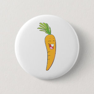 I Liebe-Karotte - lächelnde Karotte Button