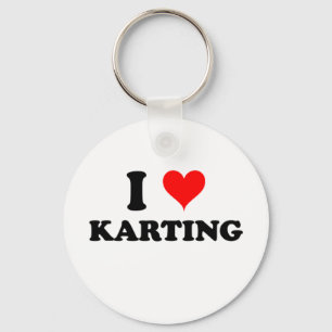I Liebe Karting Schlüsselanhänger