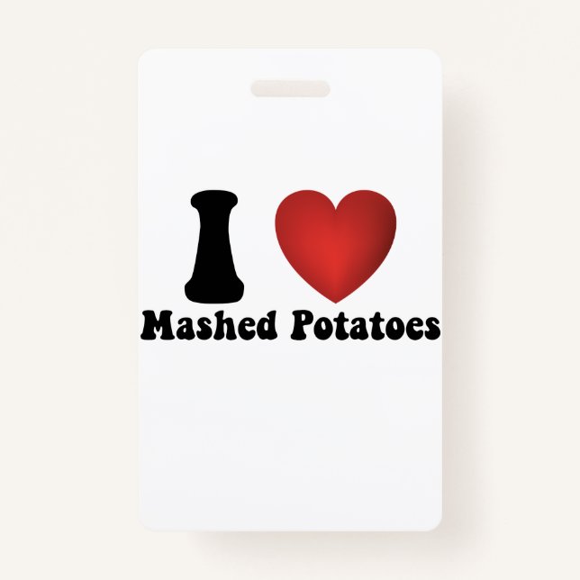 I Liebe Kartoffeln Kartoffeln Erntedank Abendessen Ausweis (Vorderseite)