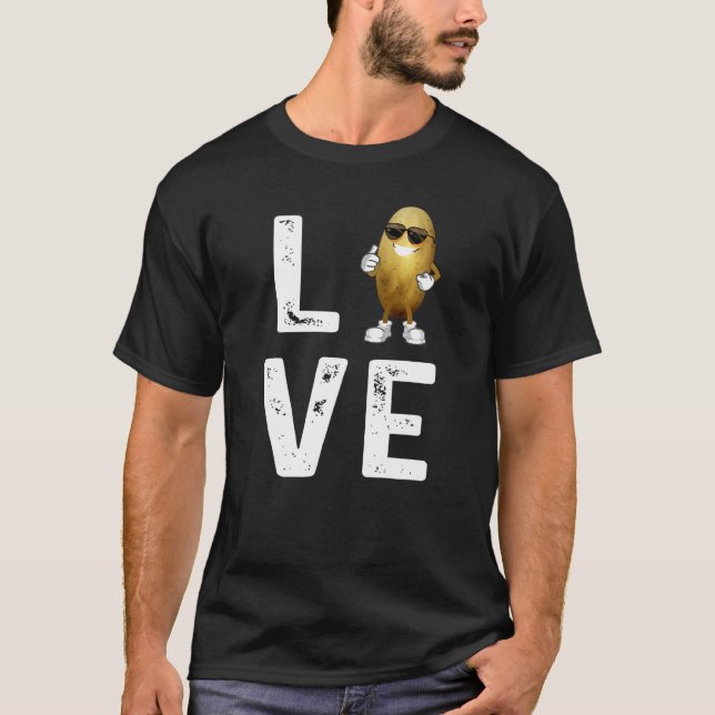 I Liebe Kartoffeln Pflanzliche Kartoffeln in Sungl T-Shirt (Vorderseite)