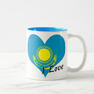I Liebe Kasachstan Zweifarbige Tasse