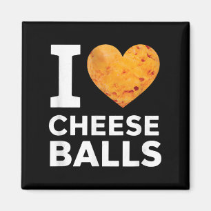 I Liebe Käse Funny Cheeseball Snack Food Lover Magnet