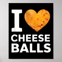 I Liebe Käse Funny Cheeseball Snack Food Lover
