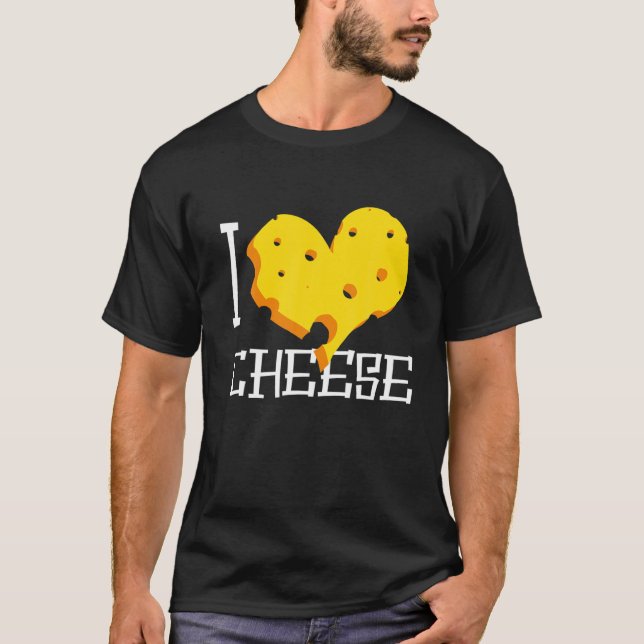I Liebe Käse Heart Yellow Cheddar Stilton Dairy F T-Shirt (Vorderseite)