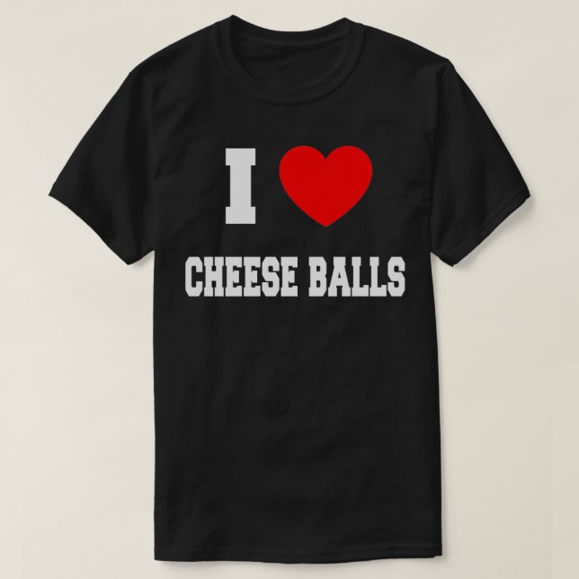 I Liebe Käsebällchen T-Shirt (Design vorne)