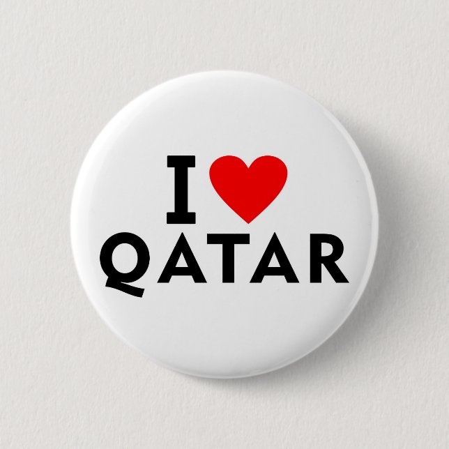 I Liebe Katar Land wie Herztourismus Button (Vorderseite)