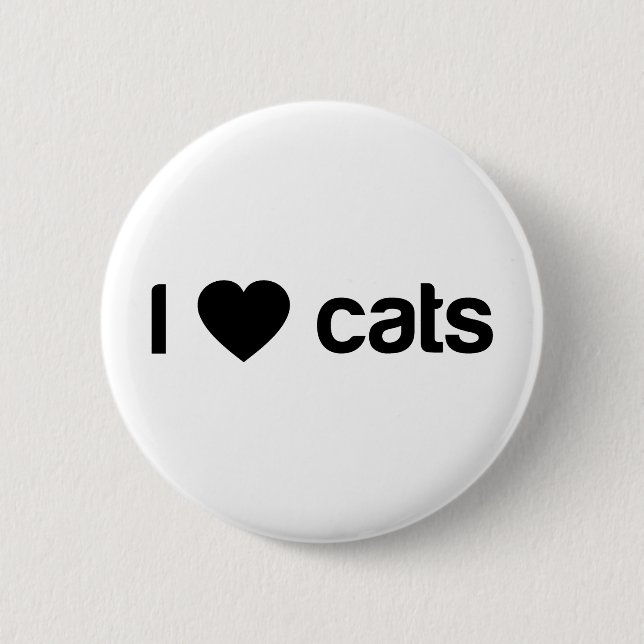 I Liebe-Katzen Button (Vorderseite)