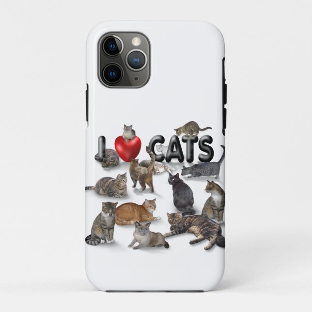 I Liebe Katzen 😻 Fall Case-Mate iPhone Hülle (Rückseite)