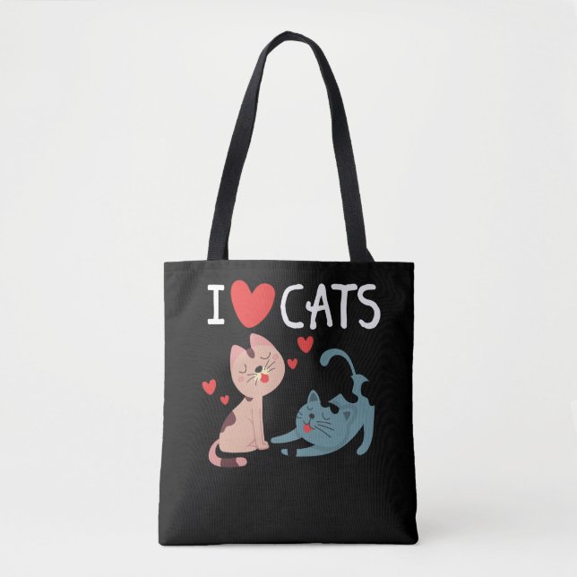 I Liebe Katzen - I Liebe Kätzchen Tasche (Vorderseite)