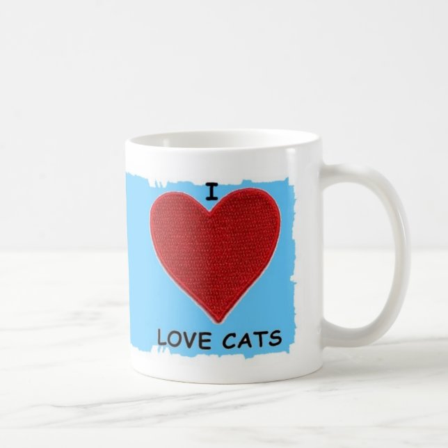 I LIEBE-KATZEN KAFFEETASSE (Rechts)
