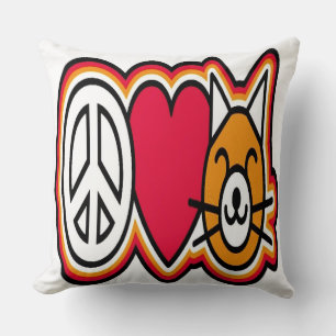 I Liebe Katzen Kissen