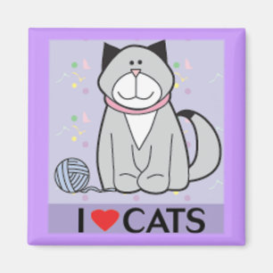 I Liebe-Katzen Magnet