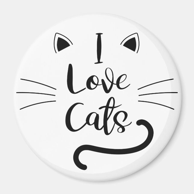 I Liebe Katzen Magnet (Vorne)