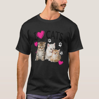 I Liebe Katzen Shirt Katzenlover T-Shirt I Liebe K