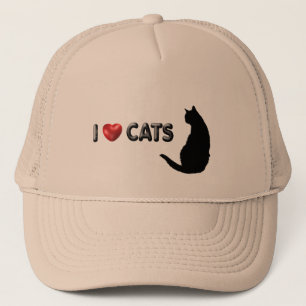 I Liebe Katzen Truckerkappe