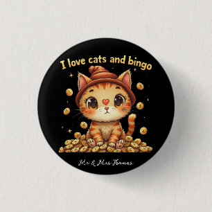 I Liebe Katzen und Bingo Perfect Combo Bingo Liebe Button