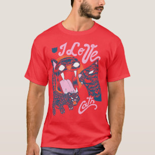 I Liebe Katzen Vintag von Tobe Fonseca T-Shirt