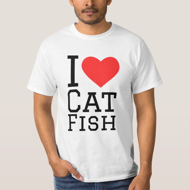 I Liebe Katzenfisch T-Shirt (Vorderseite)
