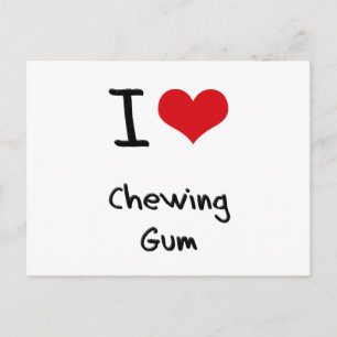 I Liebe Kaugummi Postkarte