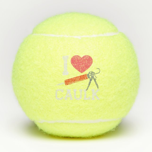 I Liebe Kaulquerung Bauarbeiter-Tasche Tennisbälle (Vorderseite)