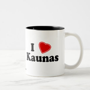 I Liebe Kaunas Zweifarbige Tasse