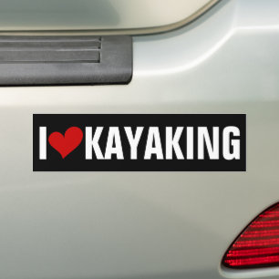 I LIEBE KAYAKING AUTOAUFKLEBER