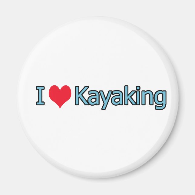 I Liebe Kayaking-Logo Magnet (Vorne)