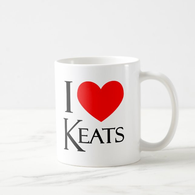 I Liebe Keats Kaffeetasse (Rechts)