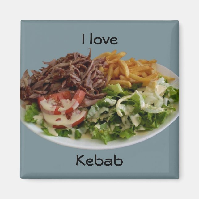 I Liebe Kebab Magnet (Vorne)