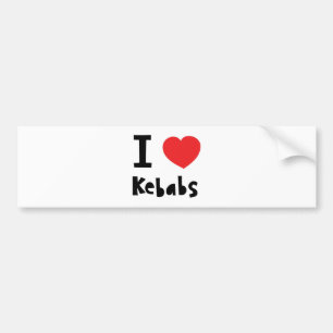 I Liebe Kebabs Autoaufkleber