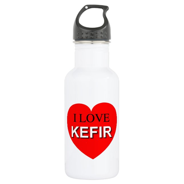 I Liebe Kefir Trinkflasche (Vorderseite)