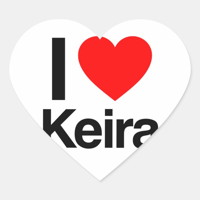 i Liebe keira Herz-Aufkleber (Vorderseite)