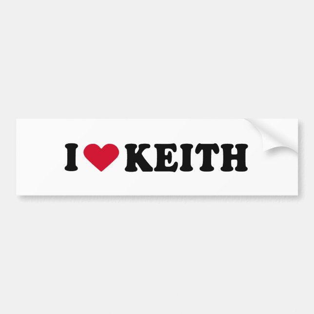 I LIEBE KEITH AUTOAUFKLEBER (Vorne)