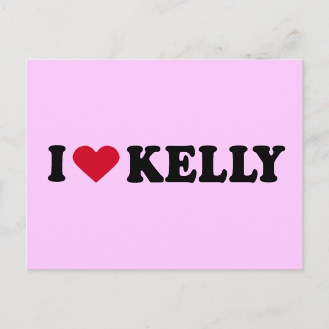 I LIEBE KELLY POSTKARTE (Vorderseite)