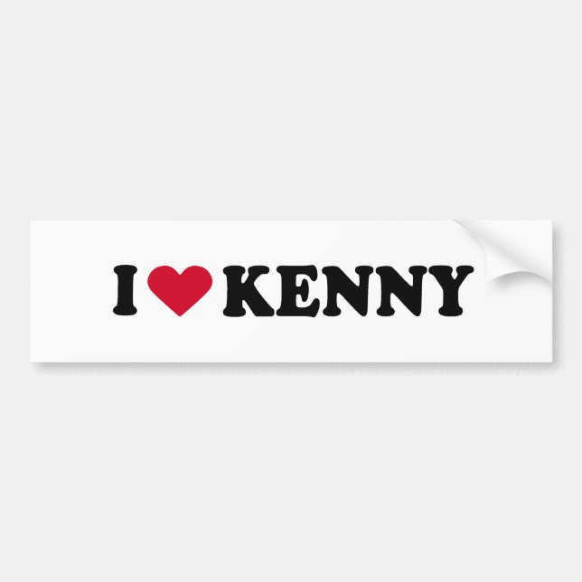 I LIEBE KENNY AUTOAUFKLEBER (Vorne)