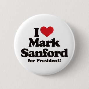 I Liebe-Kennzeichen Sanford für Präsidenten Button