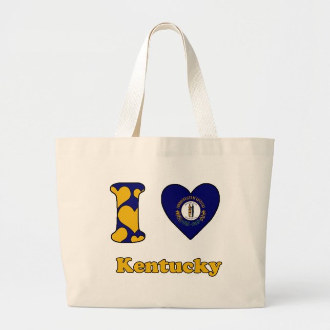 I Liebe Kentucky Jumbo Stoffbeutel (Vorne)